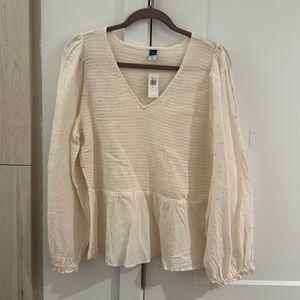 Cream L/S Blouse